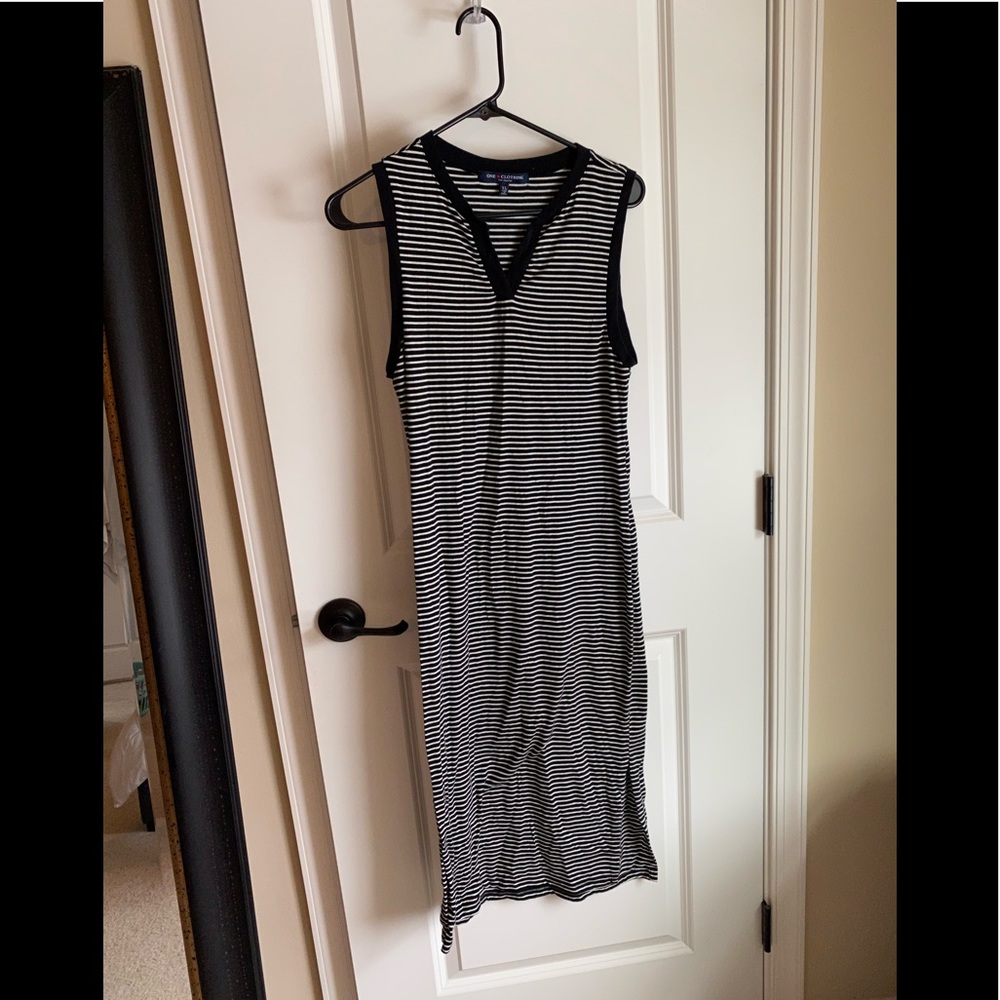 Cotton striped maxi